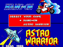 Hang-On & Astro Warrior (USA) Title Screen